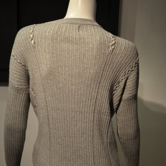 27 Miles Light Heather Grey Pure Cotton Sweater - Picture 3 of 9